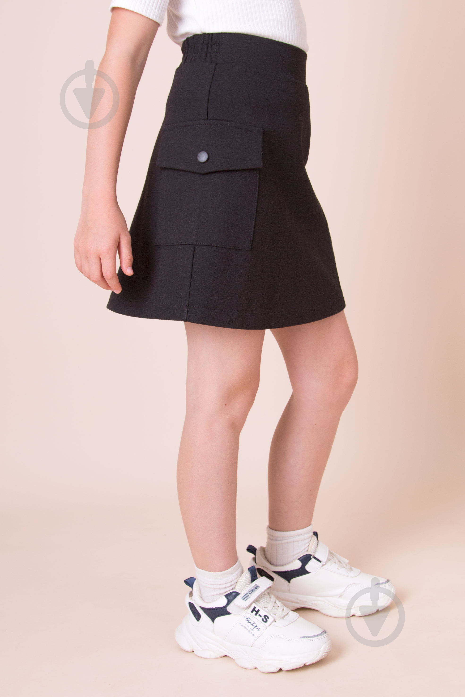 Спідниця шкільна (02) Mevis р.146 чорний Арт. 4967 - фото 2