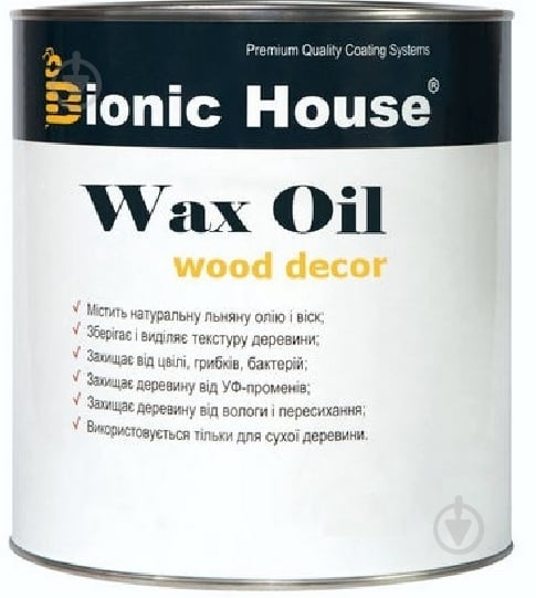 Масло-воск Bionic House для паркета шелковистый мат 0,5 л - фото 1