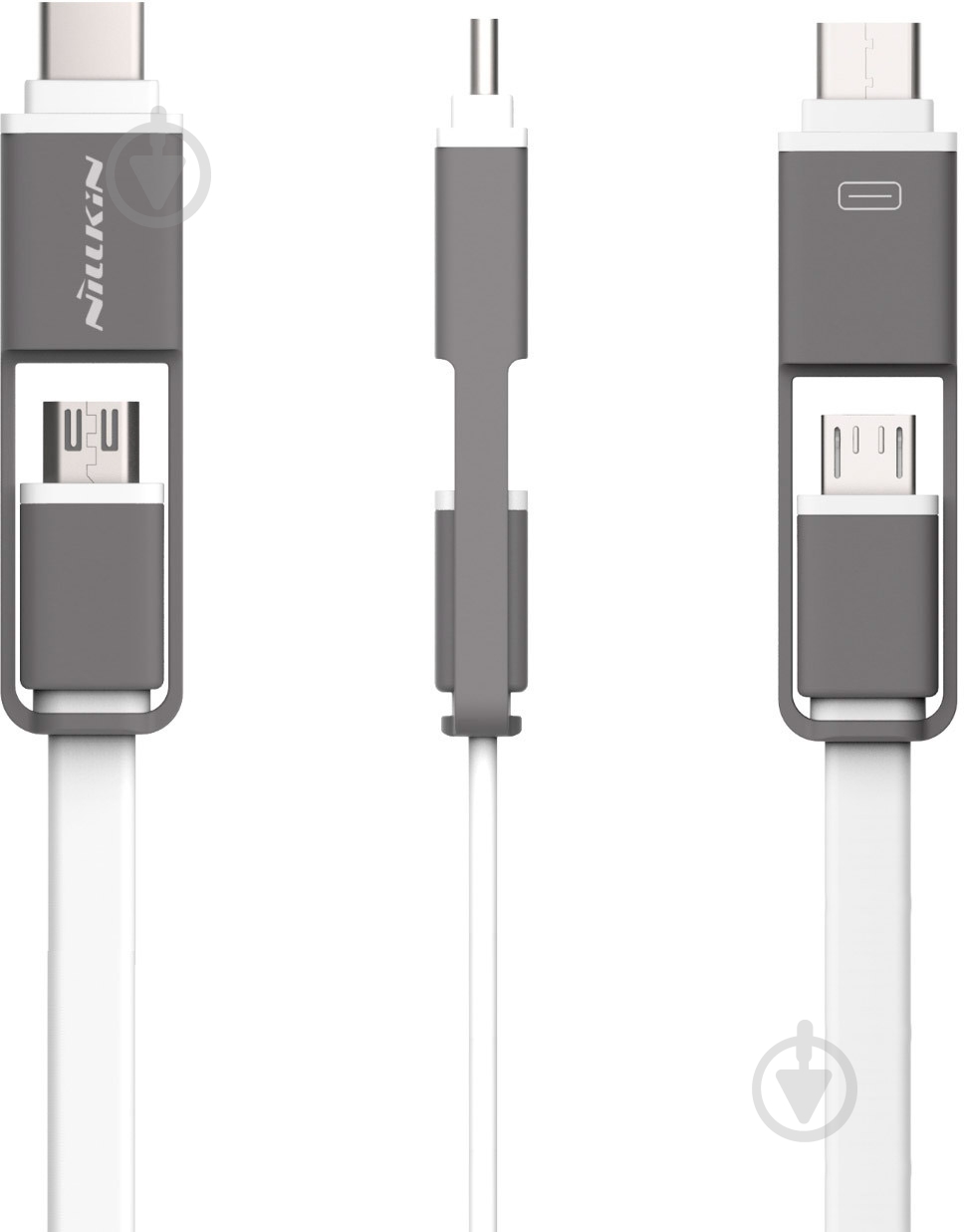 Кабель NILLKIN USB – microUSB + Apple Lightning 1.2 м (6286485) - фото 1