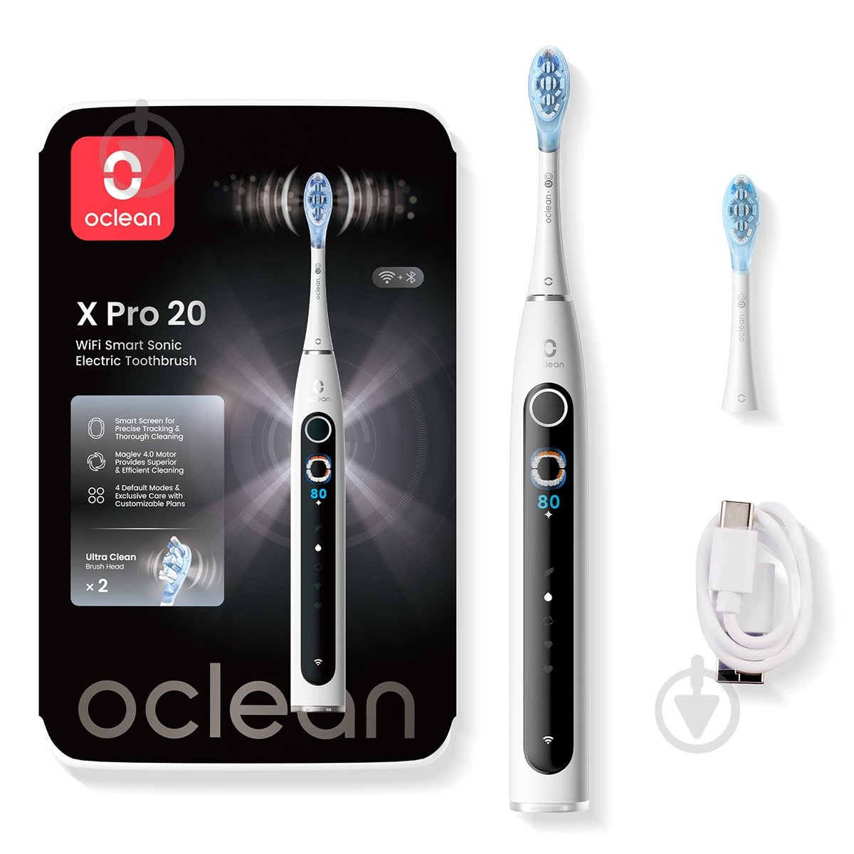 Электрическая зубная щетка Oclean X Pro 20 Electric Toothbrush White - фото 1 Электрическая зубная щетка Oclean X Pro 20 Electric Toothbrush White - фото 1