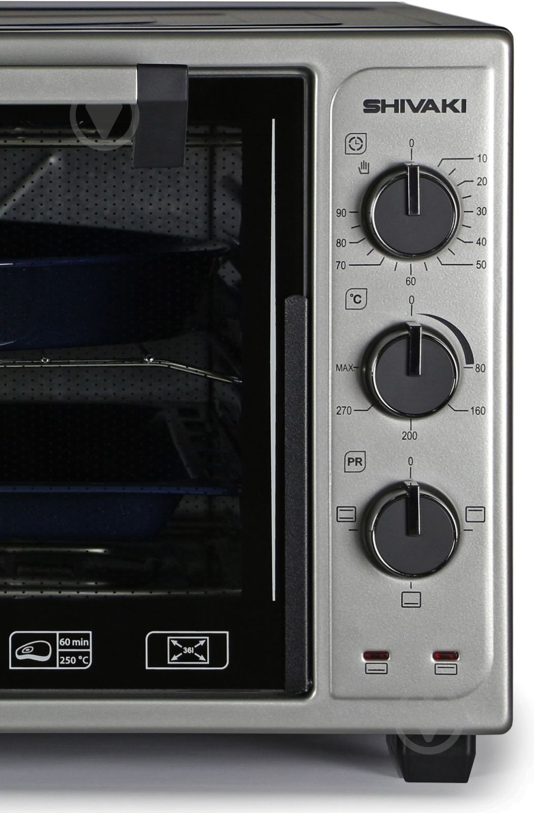 Электрическая печь Shivaki "MD 3618 E" GREY-BLACK - фото 4 Электрическая печь Shivaki "MD 3618 E" GREY-BLACK - фото 4