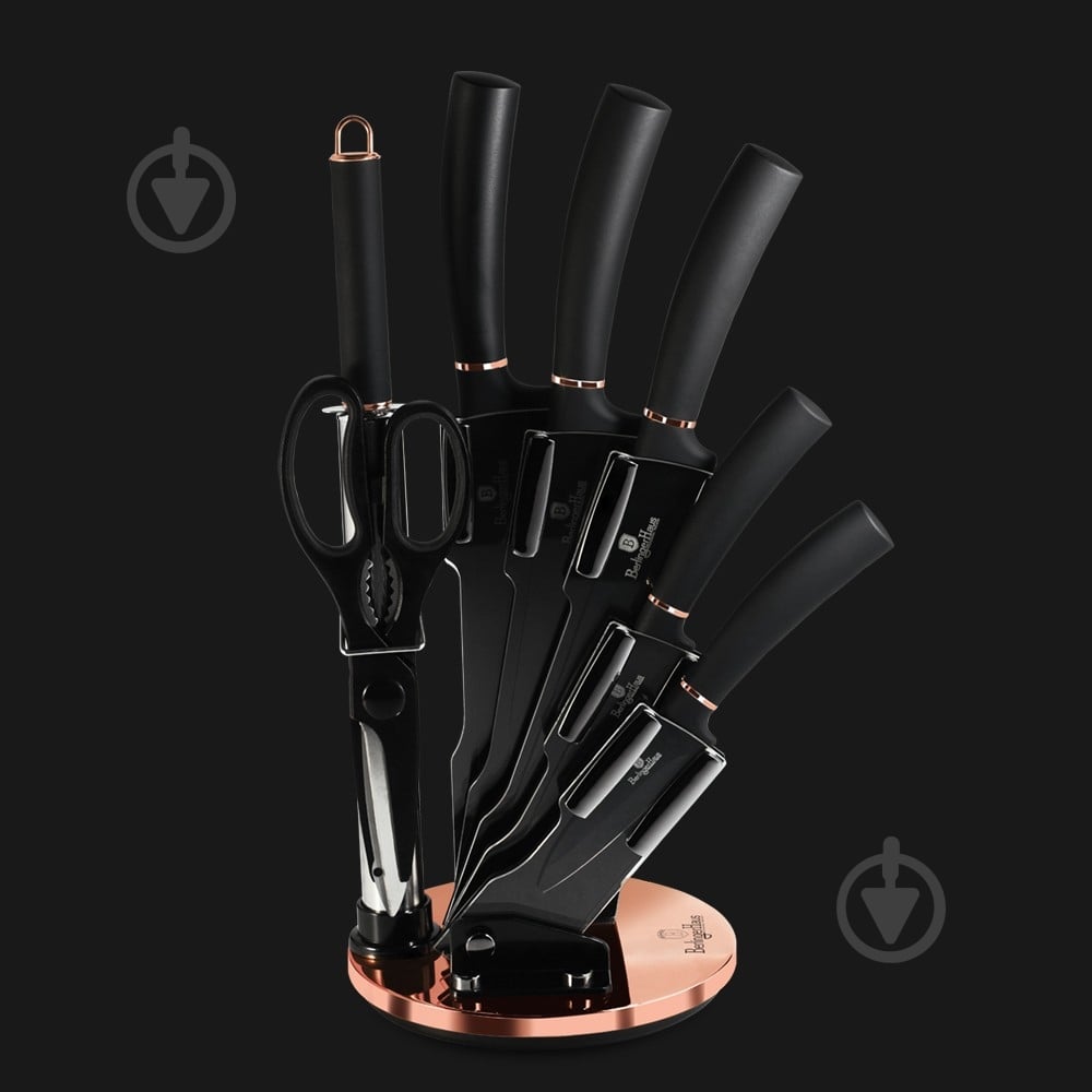 Набор ножей в колоде Berlinger Haus BLACK ROSE Collection 8 предметов BH 2421 - фото 2