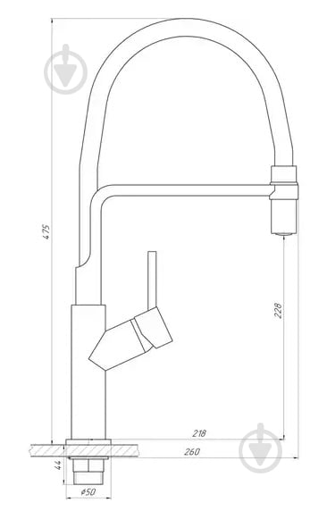 Смеситель для кухни Globus Lux DENVER Flex GDF-32-00-03 - фото 4
