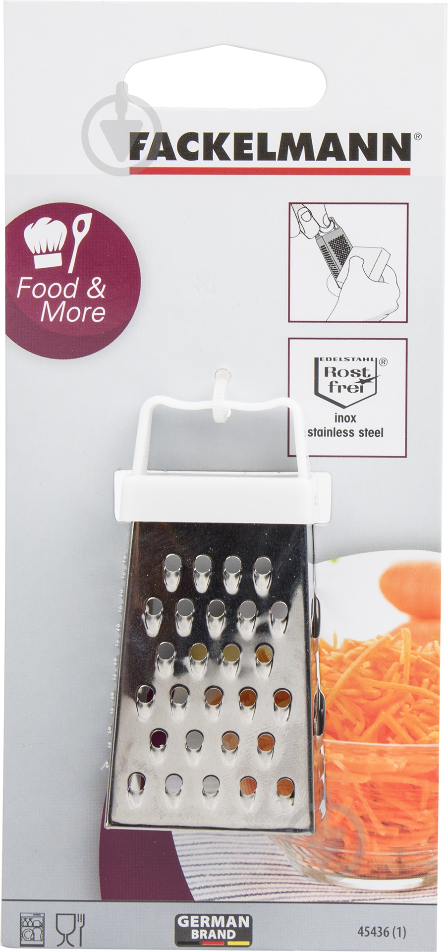 Терка четырехсторонняя Fackelmann мини 3,7х2,8х7,5 см 45436 - фото 3
