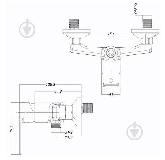 Смеситель для душа Globus Lux Dolly GLD-0105N - фото 2 Смеситель для душа Globus Lux Dolly GLD-0105N - фото 2