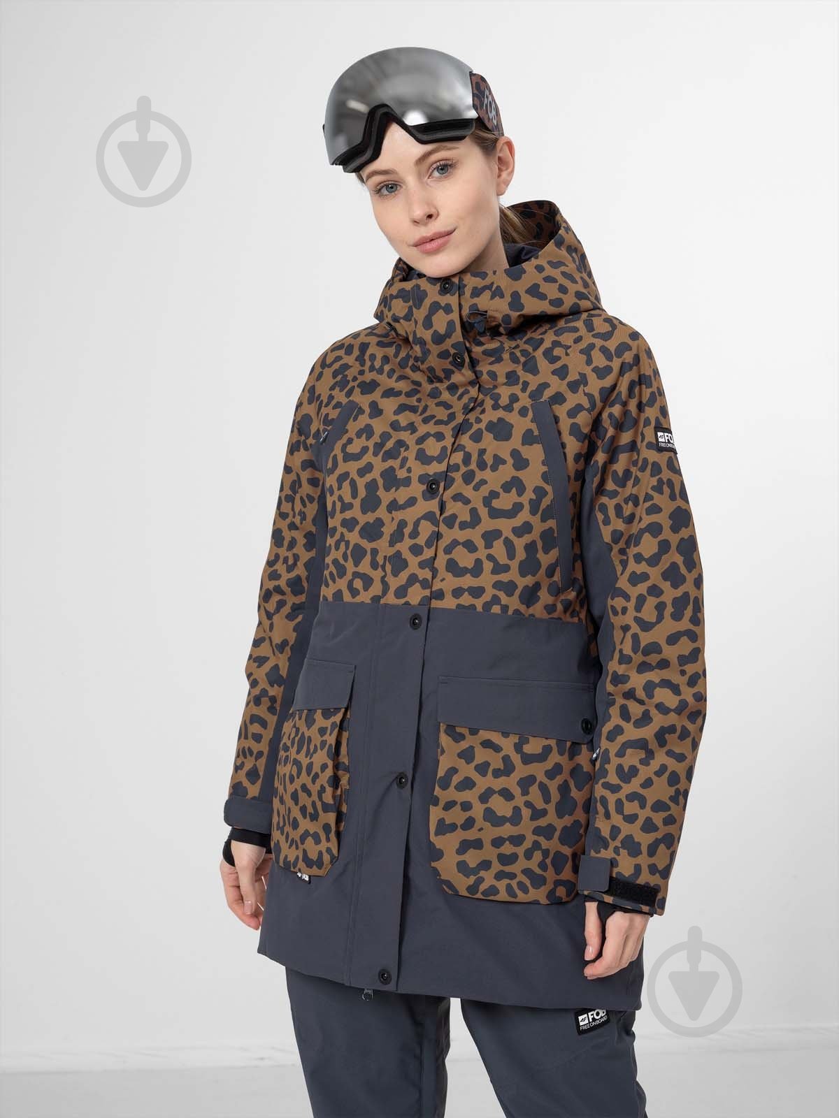 Куртка женская демисезонная 4F WOSNOWBOARD JACKET KUDS002 H4Z22-KUDS002-81A р.XL коричневая - фото 1 Куртка женская демисезонная 4F WOSNOWBOARD JACKET KUDS002 H4Z22-KUDS002-81A р.XL коричневая - фото 1