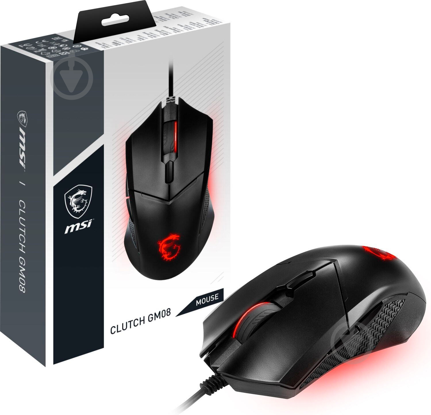 Мишка MSI Clutch GM08 Gaming Mouse (S12-0401800-CLA) - фото 11 Мишка MSI Clutch GM08 Gaming Mouse (S12-0401800-CLA) - фото 11