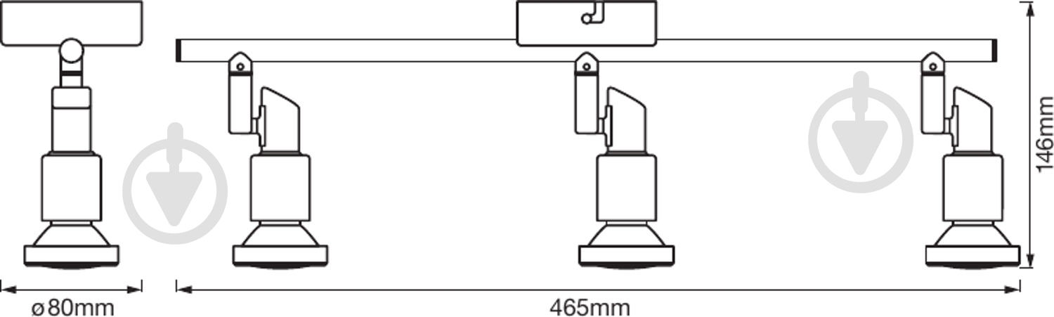 ВИТРИНА! Спот Ledvance LED 3x2,6 Вт GU10 хром - фото 3