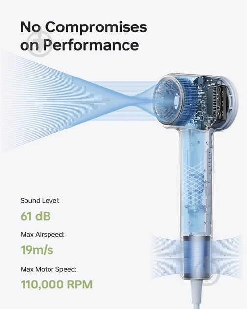 Фен Laifen MINI 1HD31-S-EU-BE-001 голубой - фото 10