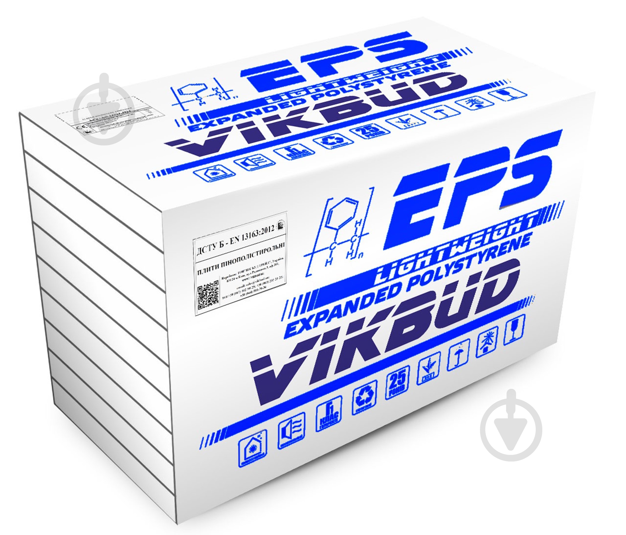 Пенопласт 25 VIKBUD EPS-50 Lightweight 30 мм - фото 1