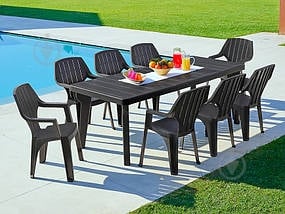 Стол пластиковый Bergen 90x220 см серый - фото 5 Стол пластиковый Bergen 90x220 см серый - фото 5