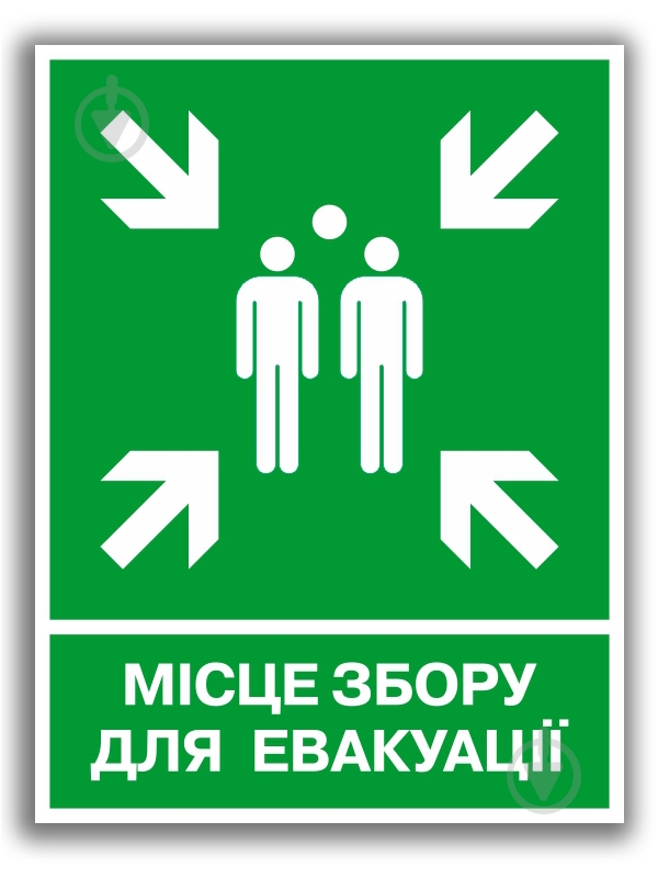Табличка Пункт (место) сбора 250х250 мм - фото 1 Табличка Пункт (место) сбора 250х250 мм - фото 1