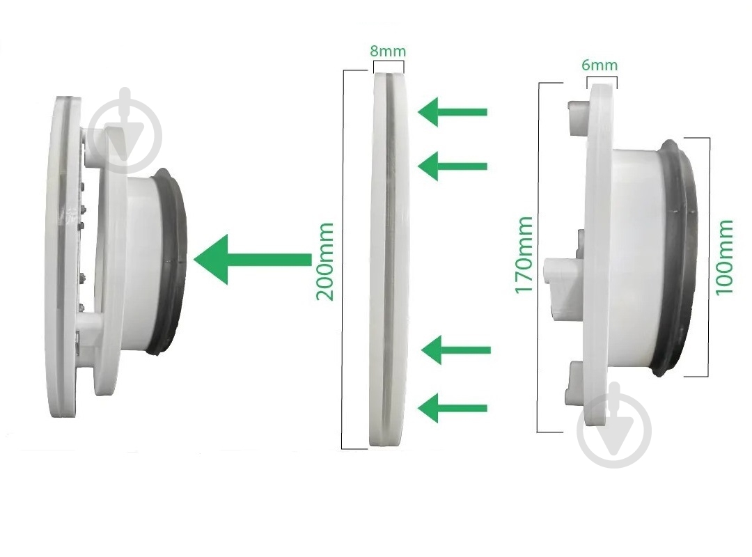 Дифузор Luftomet LS-G-C-BD-100B ABC-пластик чорний - фото 10