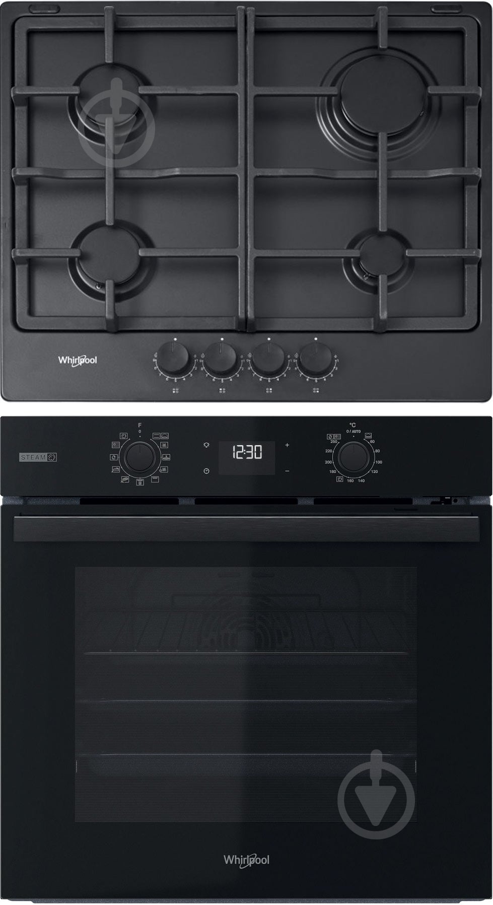 Комплект вбудованої техніки Whirlpool Духова шафа OMK58HU1B + Варильна поверхня TGML660NB - фото 1 Комплект вбудованої техніки Whirlpool Духова шафа OMK58HU1B + Варильна поверхня TGML660NB - фото 1