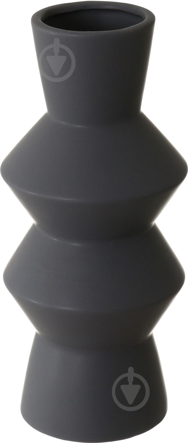 Ваза керамічна Luna Benidorm 30х13х13 см 30 см сіра ML-I-1B - фото 1
