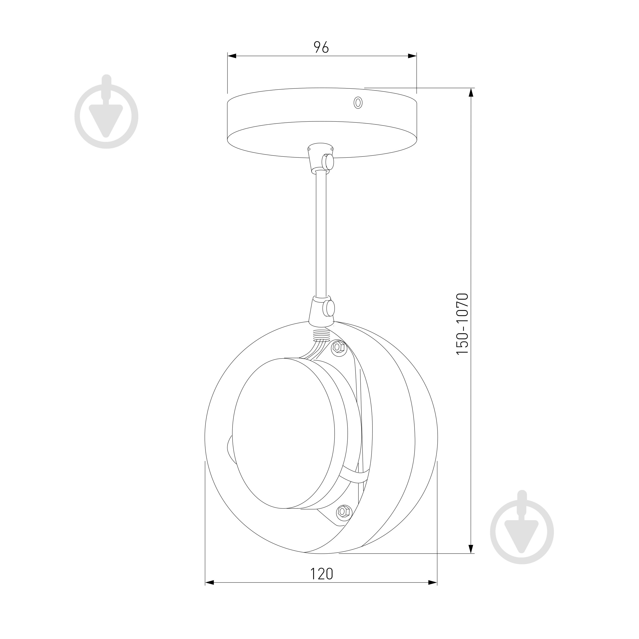 ВИТРИНА! Подвес Strotskis DLN050 1x13 Вт GX53 серебро/белый - фото 4