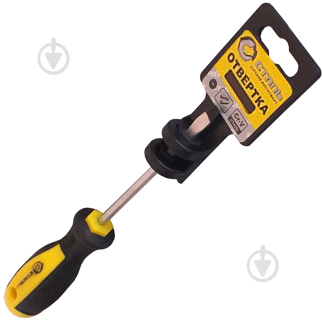 Отвертка Сталь SL6х100 мм 49021 - фото 1 Отвертка Сталь SL6х100 мм 49021 - фото 1