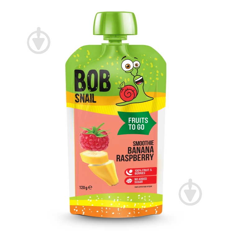 Сок-смузи Bob Snail Банан-Малина 120г - фото 1