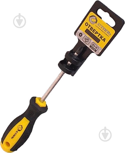 Отвертка Сталь SL6х150 мм 49022 - фото 1 Отвертка Сталь SL6х150 мм 49022 - фото 1