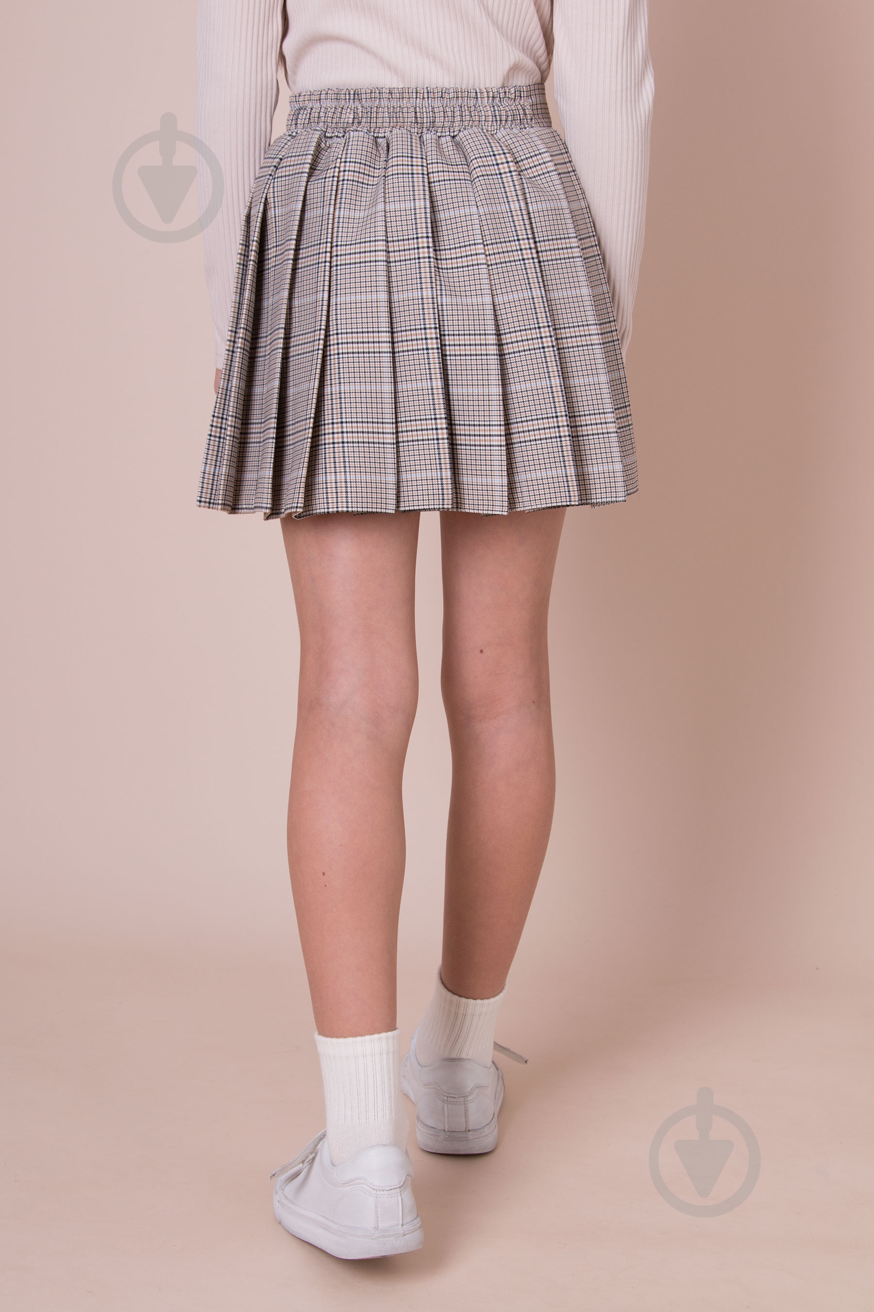 Спідниця шкільна (02) Mevis р.122 бежевий Арт. 5363 - фото 2