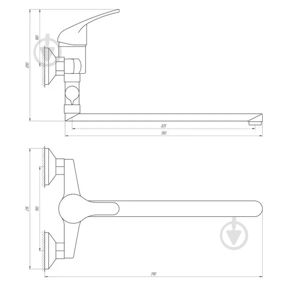Смеситель для ванны Globus Lux Solly GLSO-0108 - фото 4 Смеситель для ванны Globus Lux Solly GLSO-0108 - фото 4