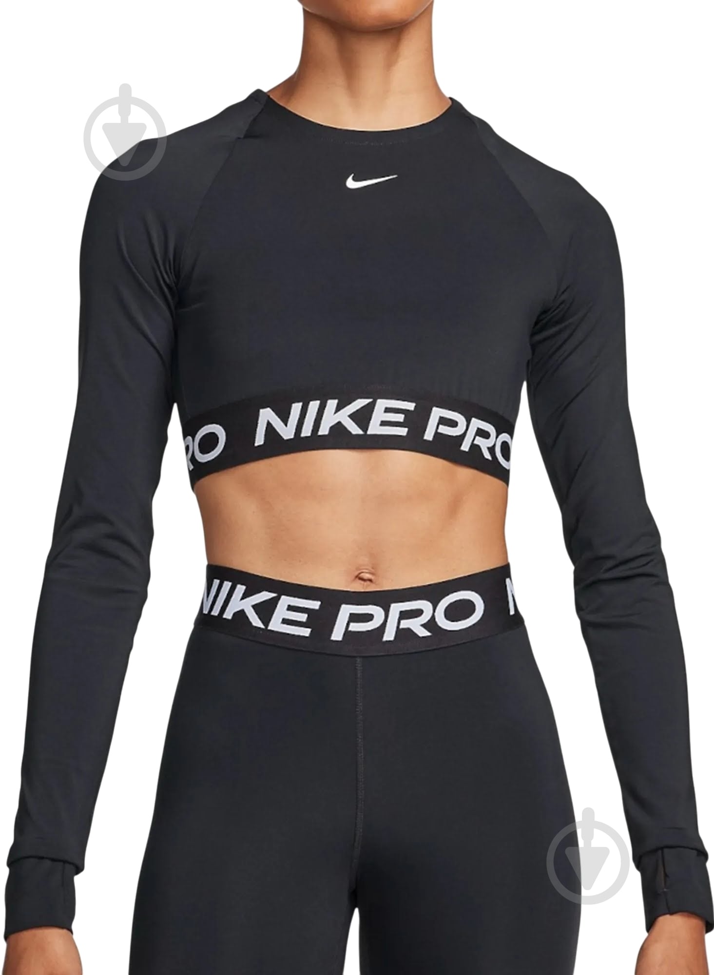 Футболка Nike PRO DF 365 CROP LS FV5484-010 р.L чорний - фото 1