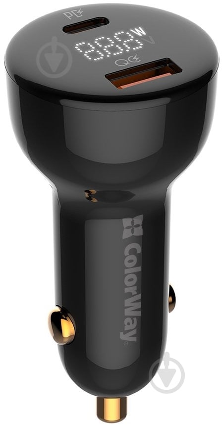 Автомобильное зарядное устройство ColorWay Power Delivery PPS USB (USB-A + USB-C) 100W Black (CW-CHA044PD-BK) - фото 4
