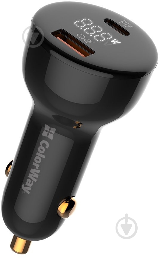 Автомобильное зарядное устройство ColorWay Power Delivery PPS USB (USB-A + USB-C) 100W Black (CW-CHA044PD-BK) - фото 7