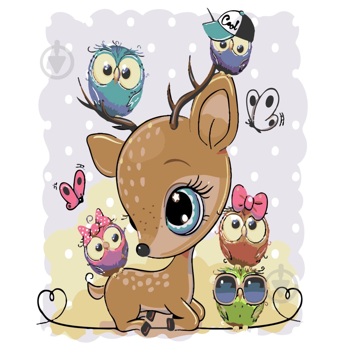 Раскраска по номерам Strateg Сказочные звери 30х40 см SS-6436 - фото 1