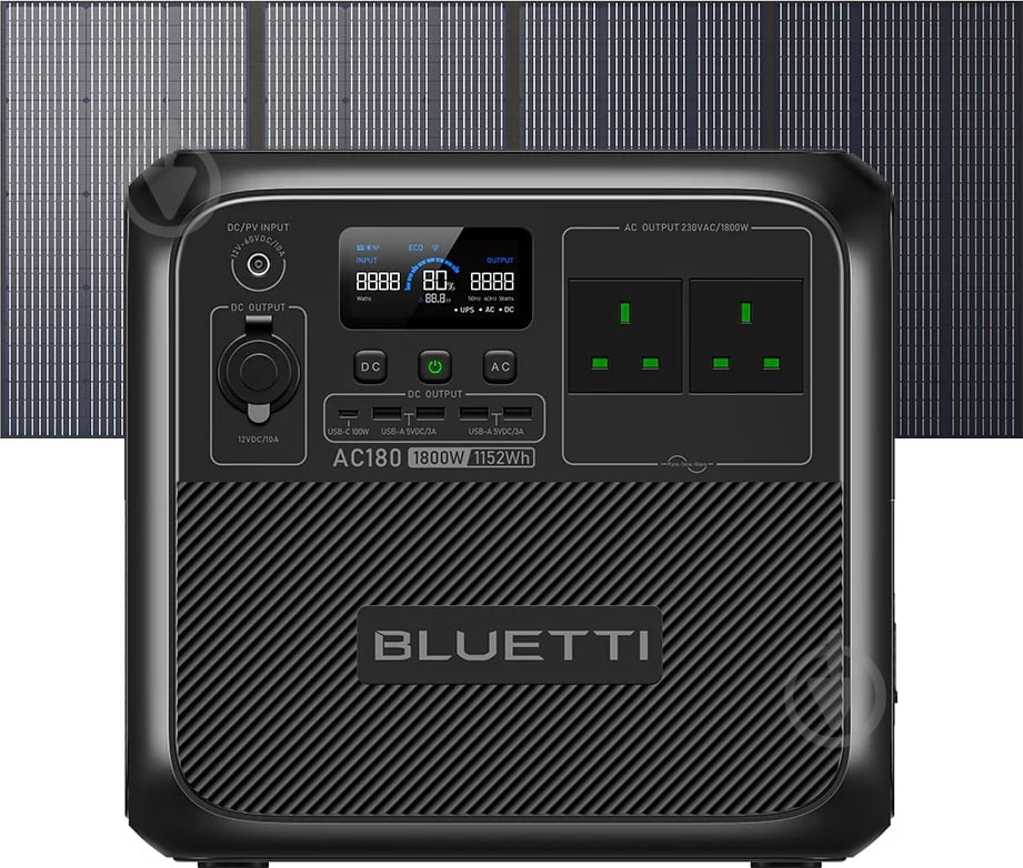 Зарядна станція BLUETTI AC180 GB Plug 1800 Вт LiFePO4 (1152 Вт·год) - фото 7