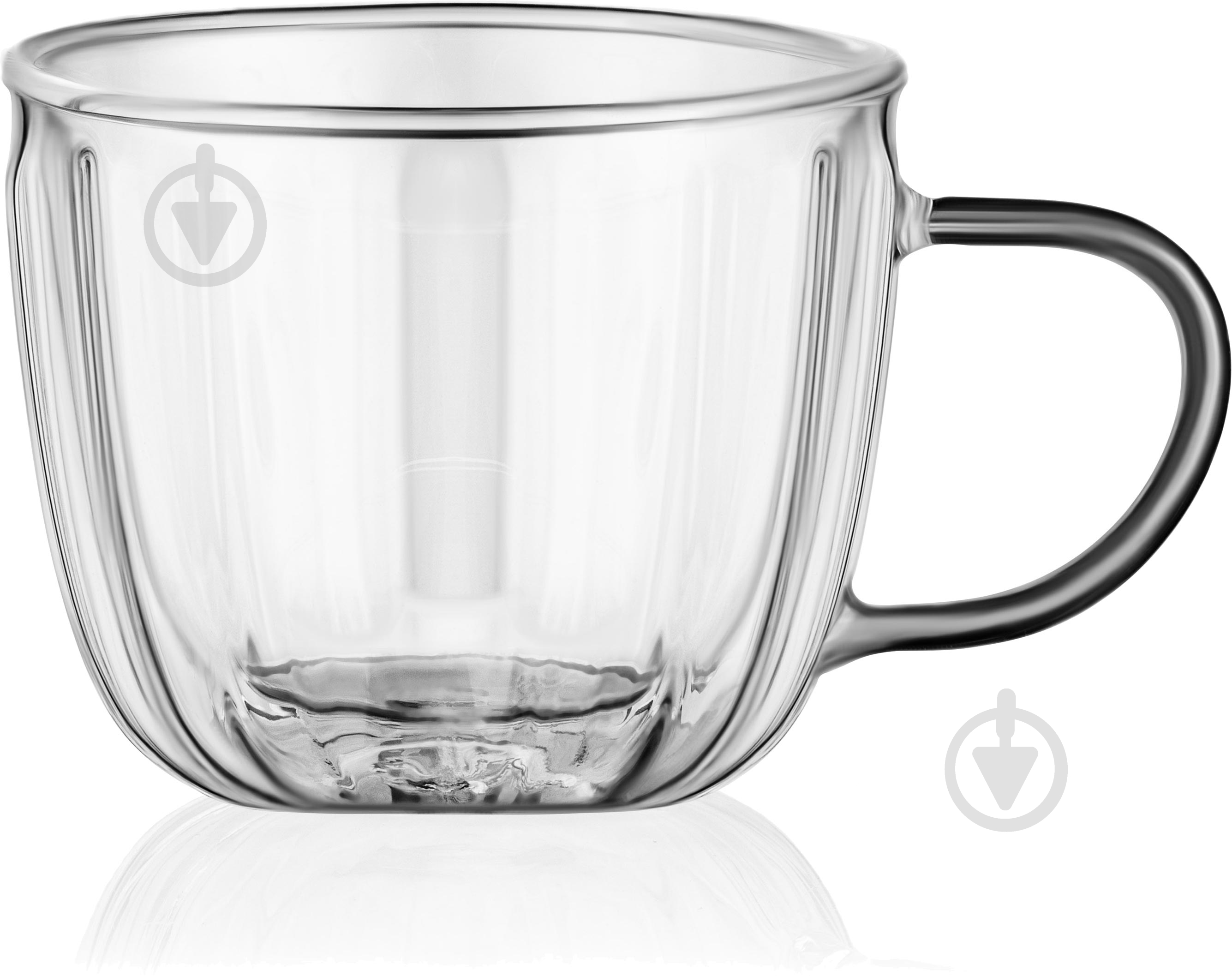 Набор чашек Ardesto 350 мл 2 шт. прозрачный AR2635BWN - фото 3 Набор чашек Ardesto 350 мл 2 шт. прозрачный AR2635BWN - фото 3