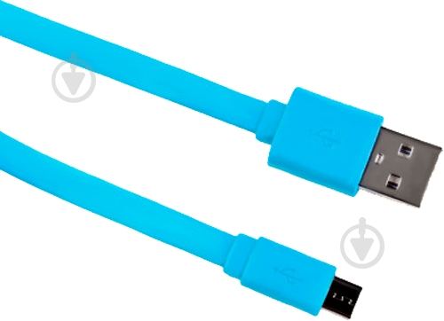Кабель Logan USB – microUSB 1 м блакитний EL117-010BU - фото 2 Кабель Logan USB – microUSB 1 м блакитний EL117-010BU - фото 2