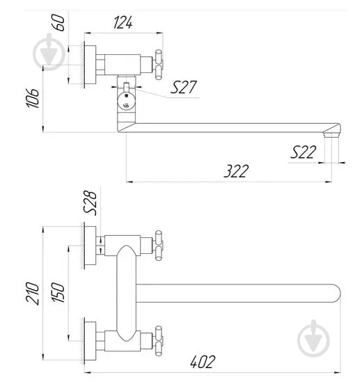 Смеситель для ванны Globus Lux DUKAT SD4-108 - фото 7