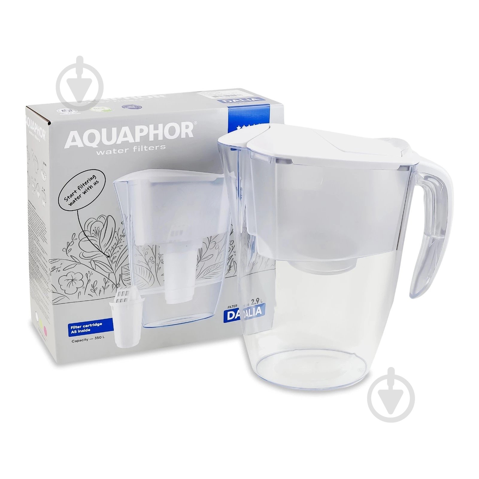 Фильтр-кувшин Аквафор Dalia с модулем А5 белый - фото 1 Фильтр-кувшин Аквафор Dalia с модулем А5 белый - фото 1