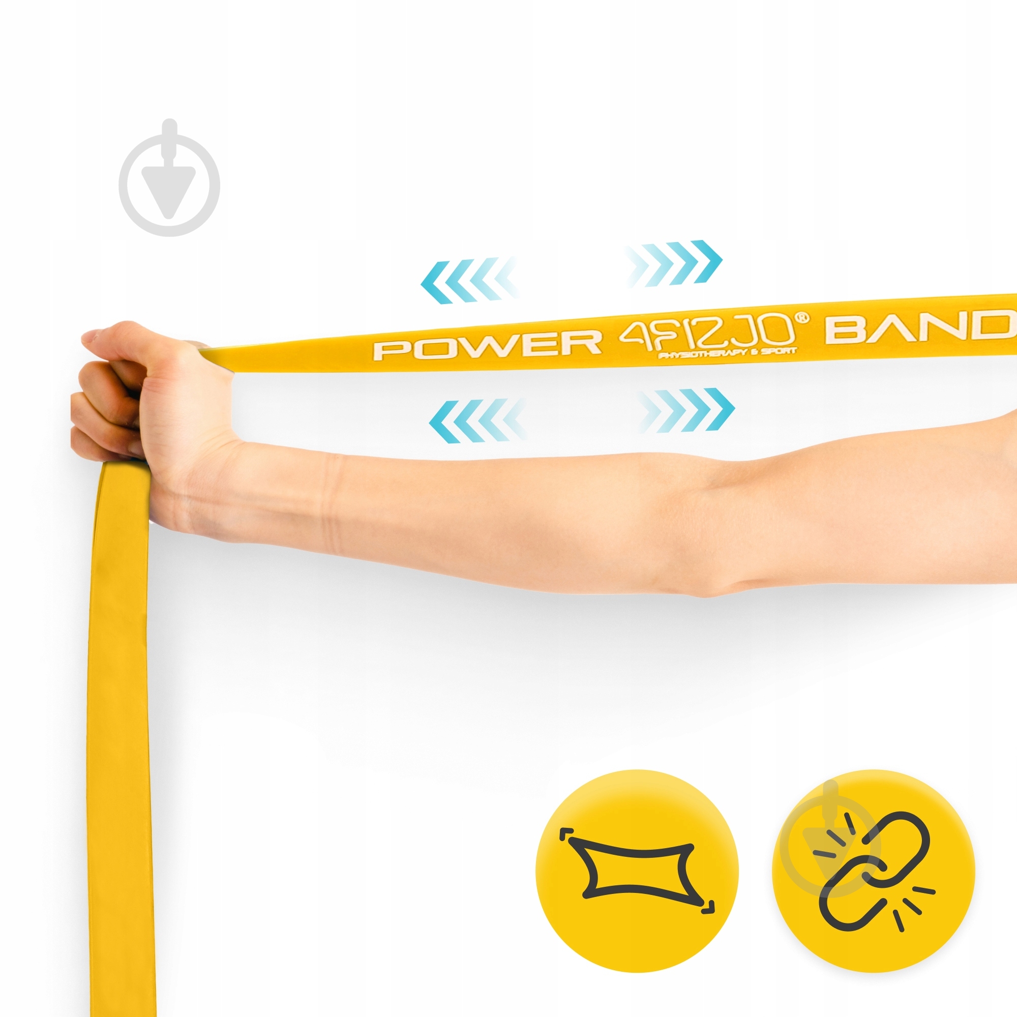 Резинка для фитнеса 4fizjo Power Band 8 мм 2-5 кг (P-5907222931783) 4FJ0050 желтый - фото 7