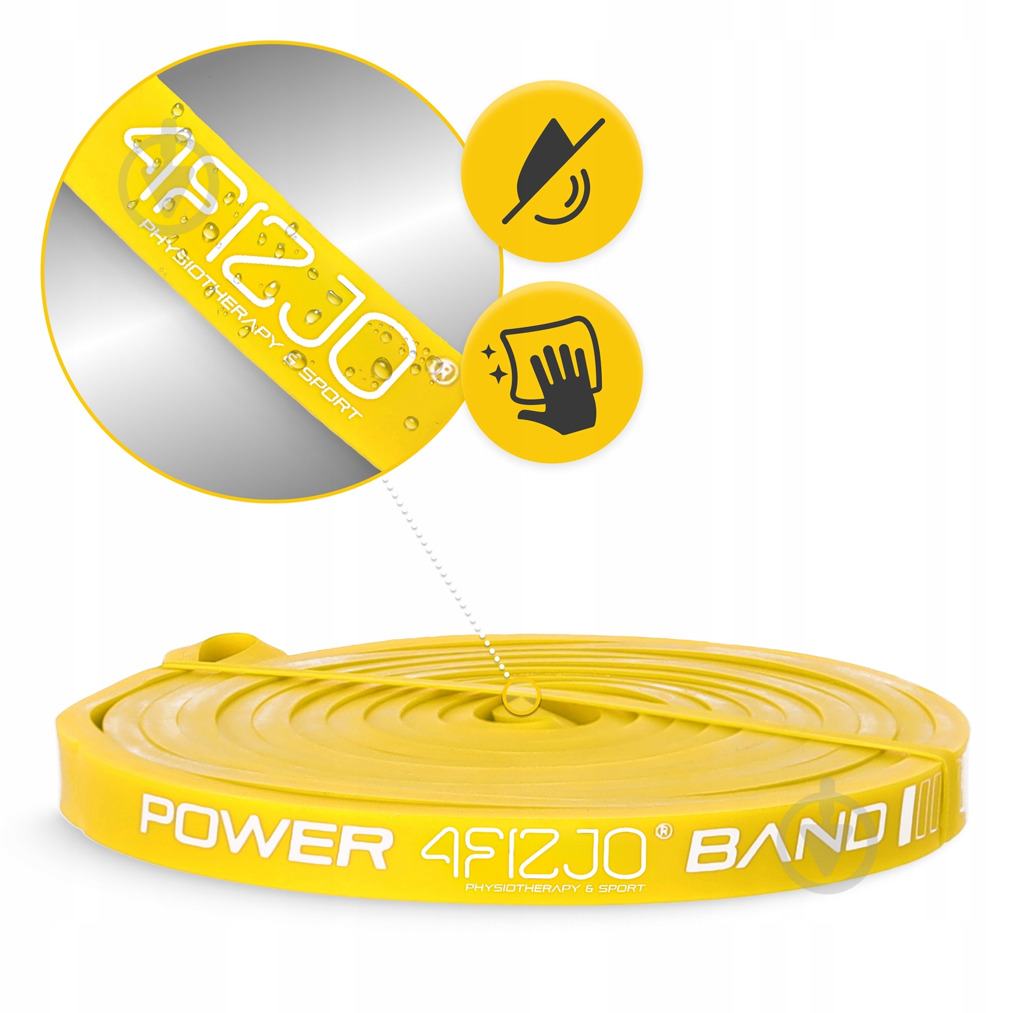 Резинка для фитнеса 4fizjo Power Band 8 мм 2-5 кг (P-5907222931783) 4FJ0050 желтый - фото 2