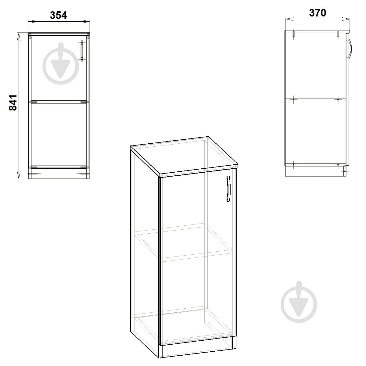 Книжный шкаф Компанит КШ-18 орех экко - фото 2