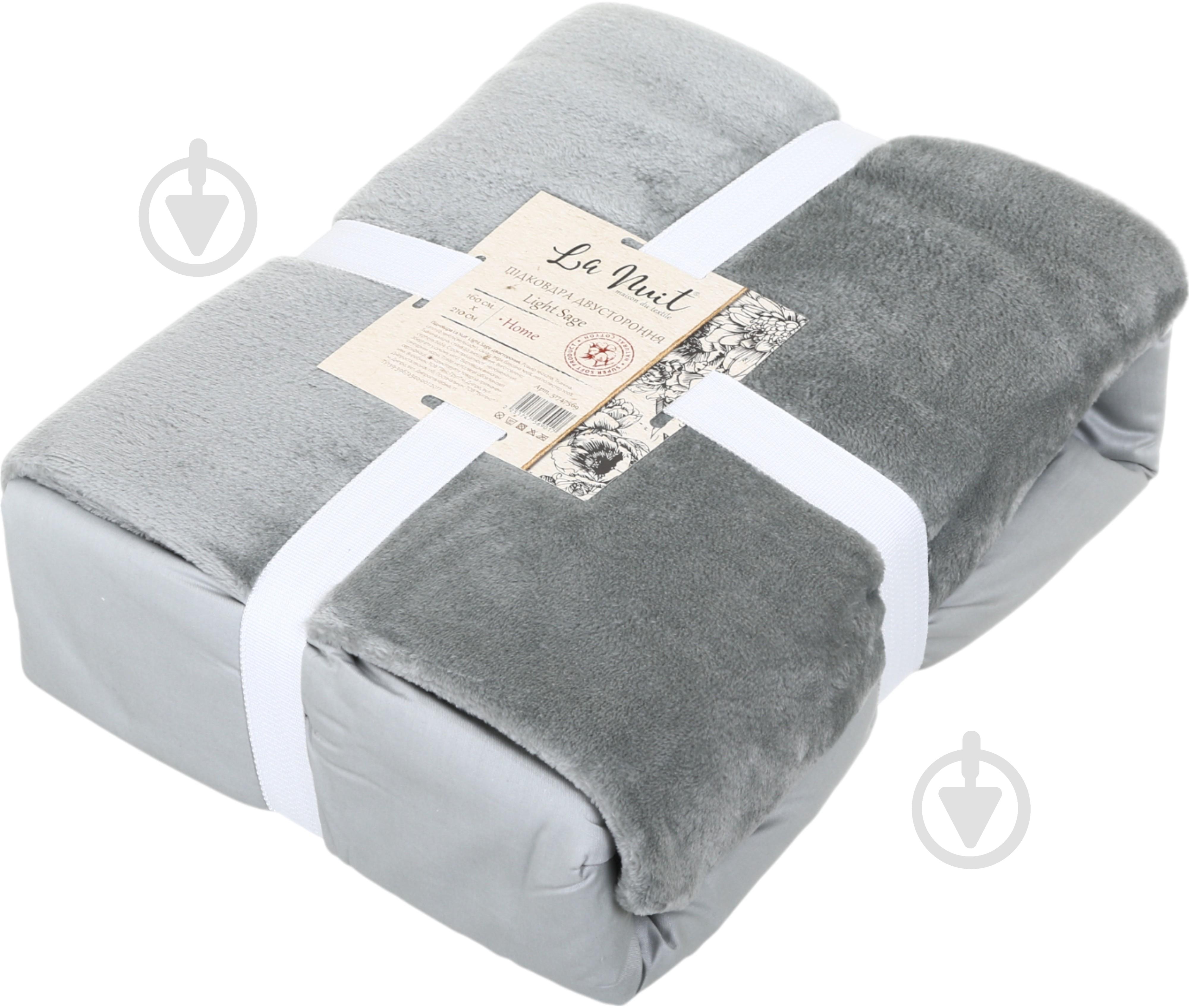 Підковдра Light Sage двостороння 160x210 см світло-сірий La Nuit - фото 1 Підковдра Light Sage двостороння 160x210 см світло-сірий La Nuit - фото 1