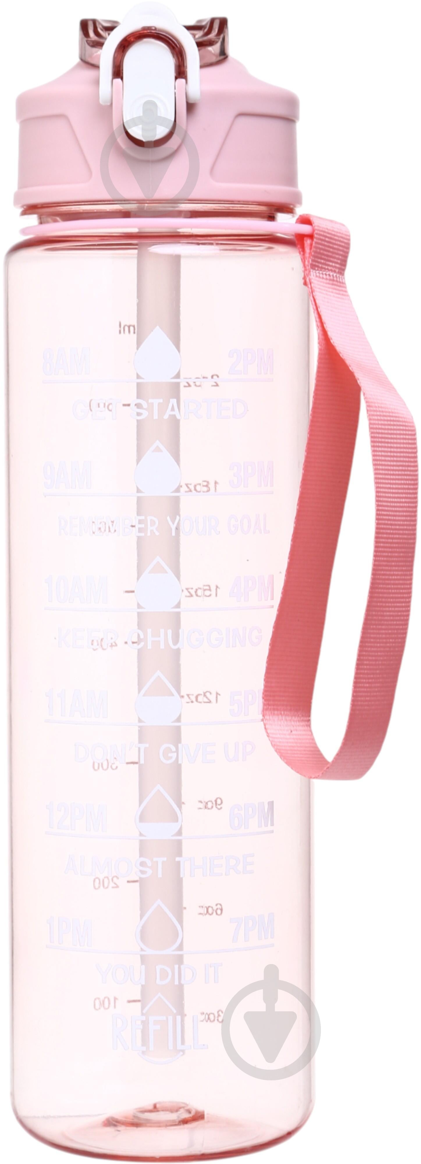 Бутылка для воды Maxmark Motivation 750 мл розовая - фото 1