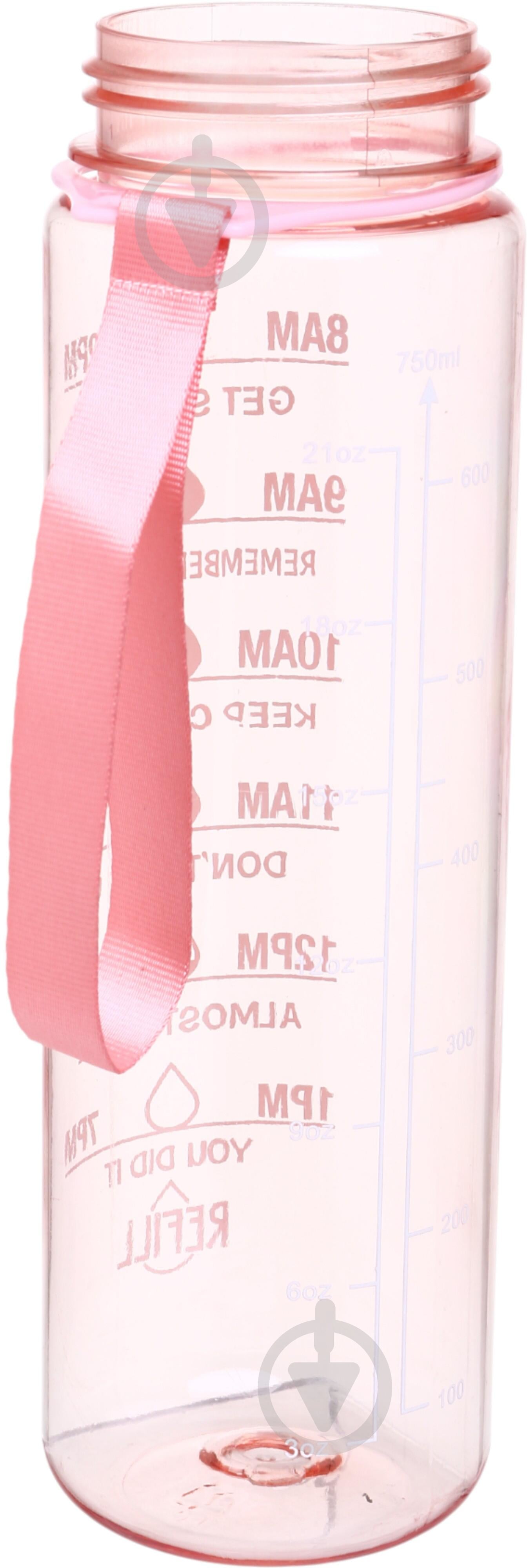 Бутылка для воды Maxmark Motivation 750 мл розовая - фото 4