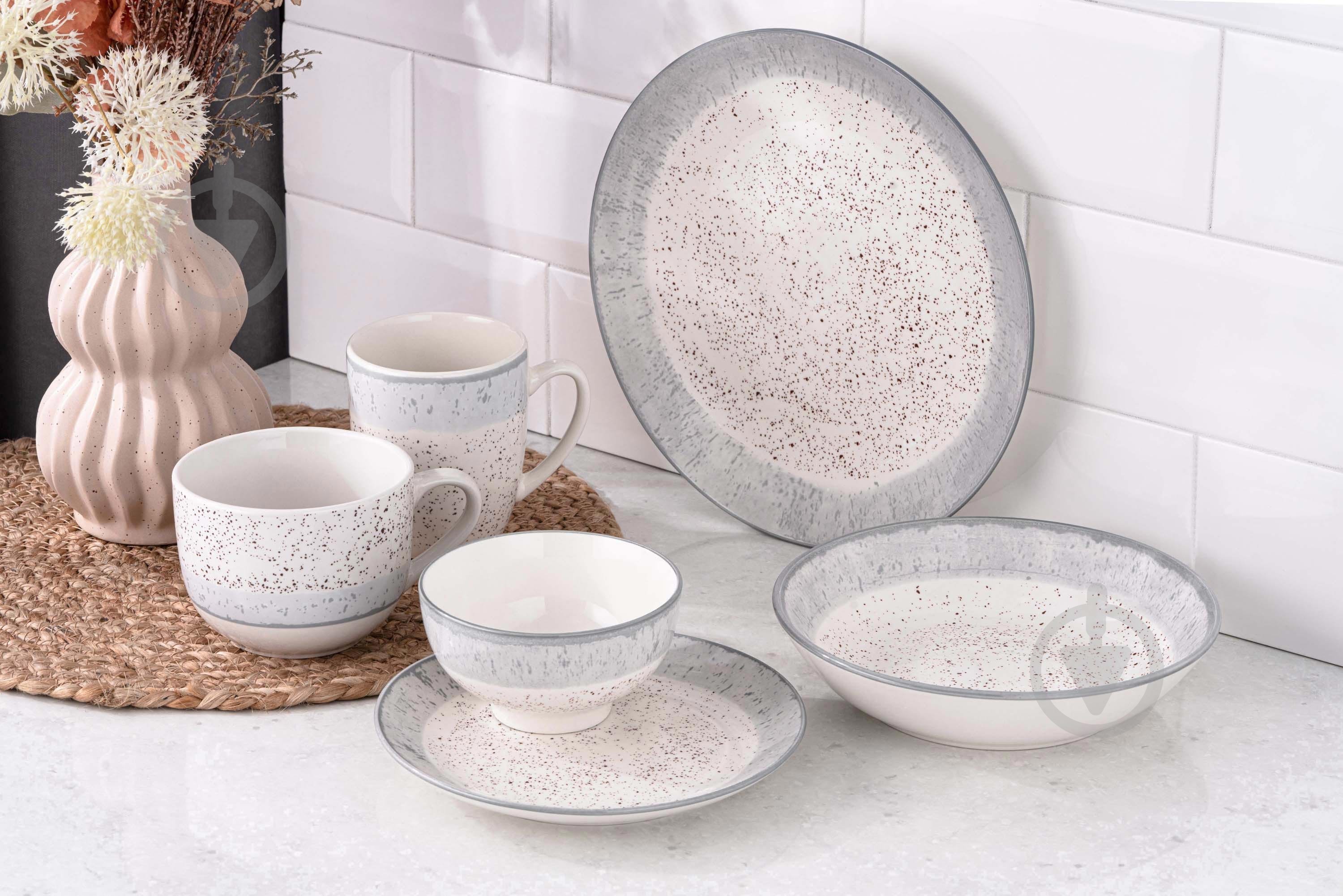 Чашка Ardesto Siena 500 мл бело-серая AR2950SW - фото 2