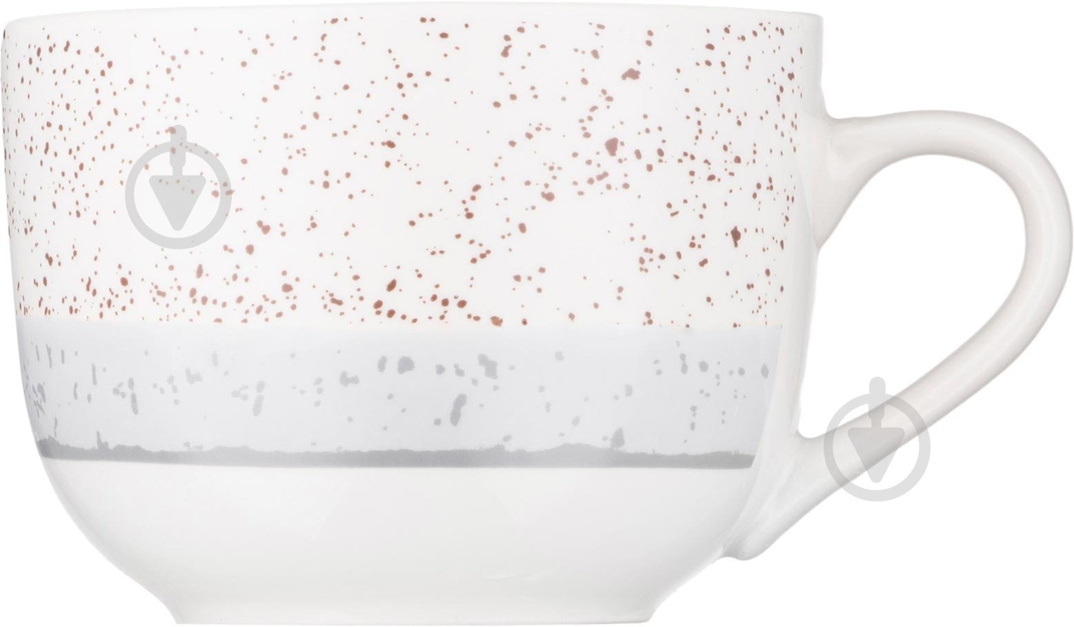 Чашка Ardesto Siena 500 мл бело-серая AR2950SW - фото 4