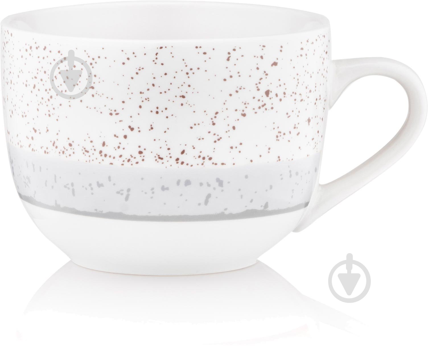 Чашка Ardesto Siena 500 мл бело-серая AR2950SW - фото 5