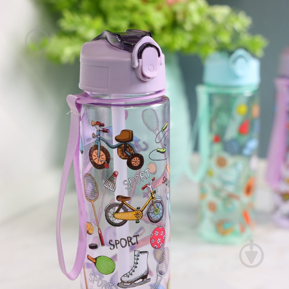 Бутылка для воды Maxmark Vacation 700 мл фиолетовая - фото 2