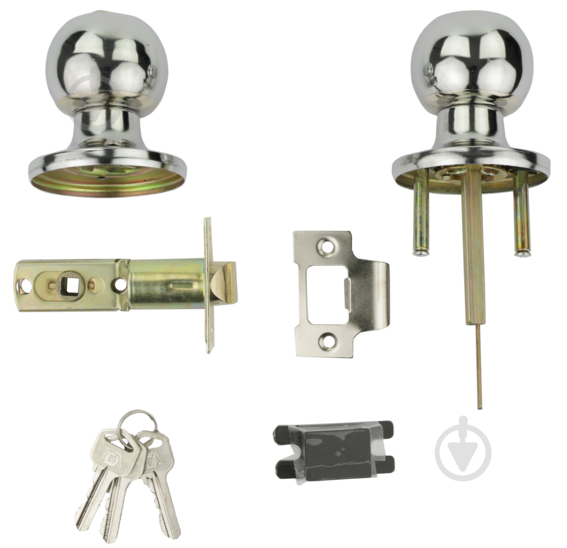 Кнобсет (ручка-защелка) Bruno 607 CP PZ хром - фото 3