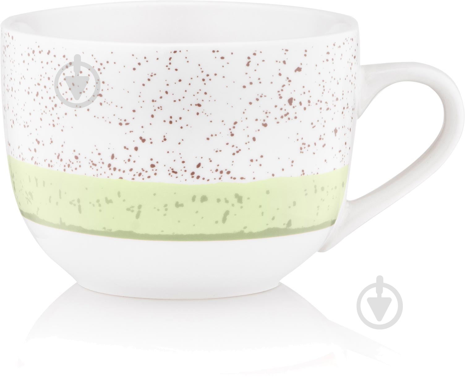 Чашка Ardesto Siena 500 мл бело-зеленая AR2950SWG - фото 5