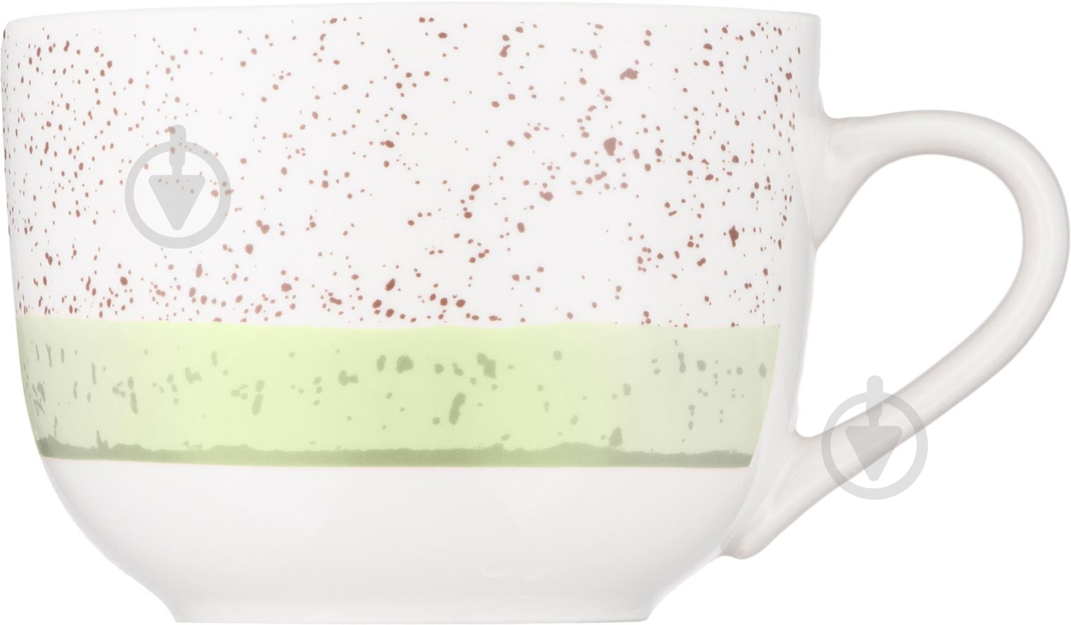 Чашка Ardesto Siena 500 мл бело-зеленая AR2950SWG - фото 3