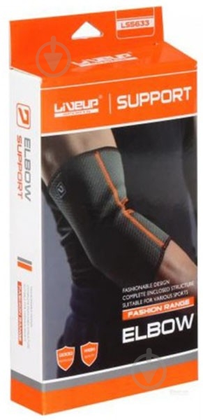 Бандаж LiveUp Elbow Support LS5633-SM р. S/M серый - фото 1