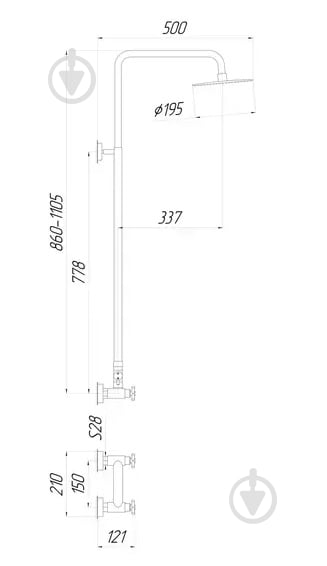 Душевая система Globus Lux DUKAT SD4-SH-02 - фото 6