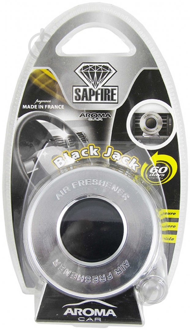Ароматизатор на дефлектор  SAPFIRE Aroma Car Disc black Jack - фото 1